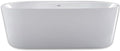 Carver Tubs - Amur 70' - Modern Freestanding Soaking Bathtub With Built-in LED Lights - Modern Oval Acrylic Fiberglass Bath Tub With Chrome Drain - Deep Relaxing Soak - 70.5'L x32.5'W x 23'H