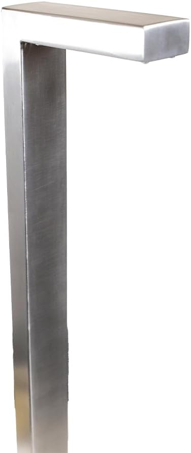 VOLT 12V Wide Modernelle Path Light (Stainless Steel) with 3W 2700K Warm White G4 LED Bulb for Low Voltage Landscape Lighting on Outdoor Pathway, Walkway, Garden, Driveway or Patio