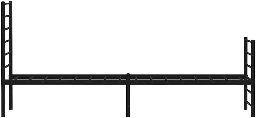 Twin XL Metal Bed Frame with Footboard Black 39.4'x78.7' Platform Bed Frame Heavy Duty Steel No Box Spring Needed Sturdy Noise-Free Design for Bedroom Furniture