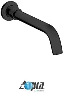 Aqua Rondo Matte Black Shower Set w/Ceiling Mount 8' Rain Shower and Tub Filler
