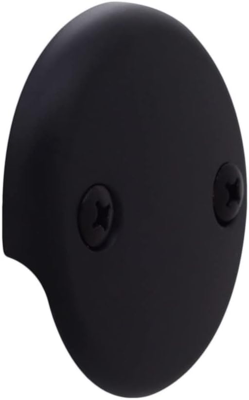 Westbrass A3264-62 22-1/2' Brass Bath Waste & Overflow Assembly with Pull Drain Plug and 2-Hole Faceplate, Matte Black