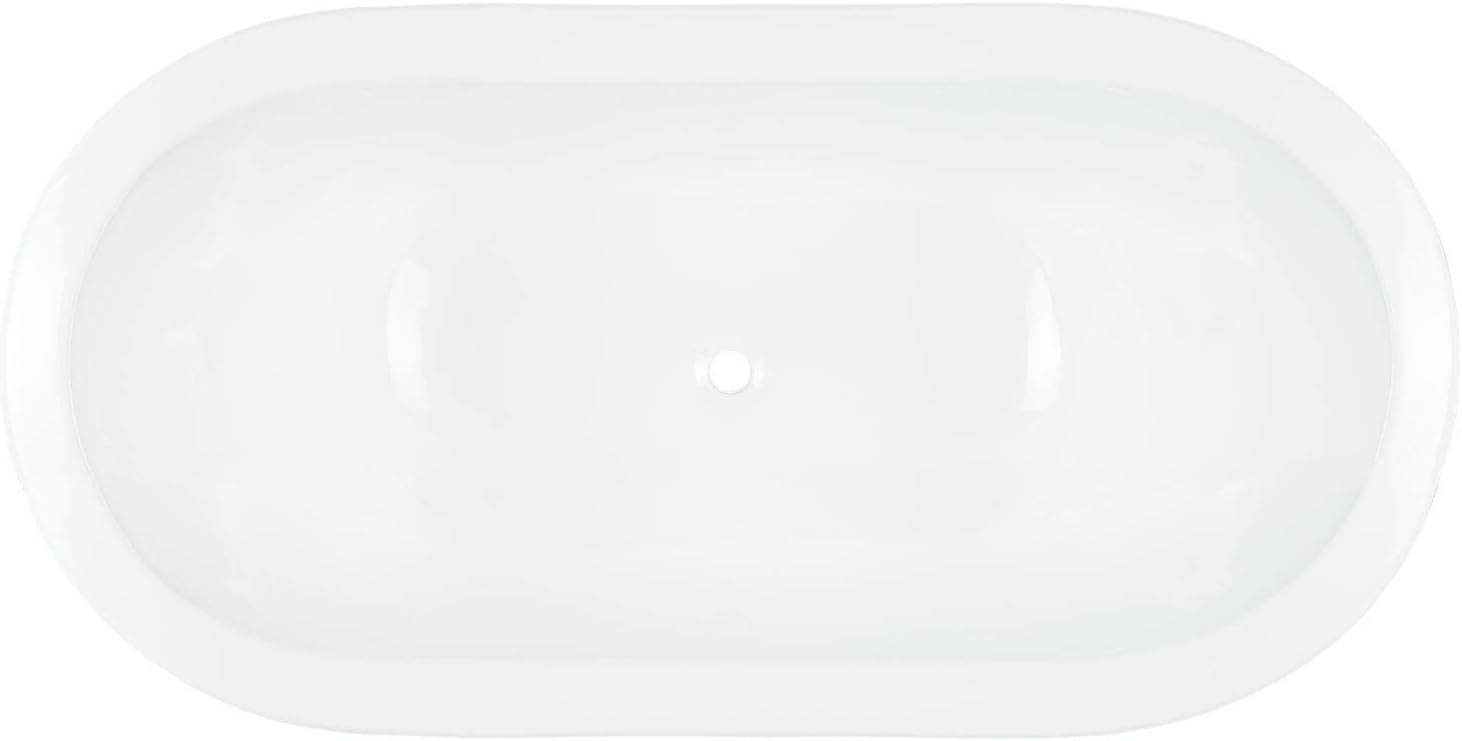 Signature Hardware 915546-72-RH-ND Arabella 72' Cast Iron Soaking Clawfoot Tub with Pre-Drilled Overflow Hole and 7' Rim Holes - Less Drain - White/White Feet