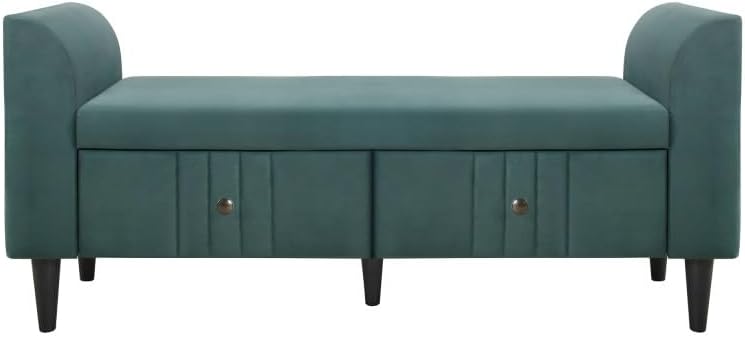 4-Pieces Bedroom Sets Queen Size Upholstered Platform Bed w/Two Nightstands and Storage Bench,for Indoor Bedroom Furniture