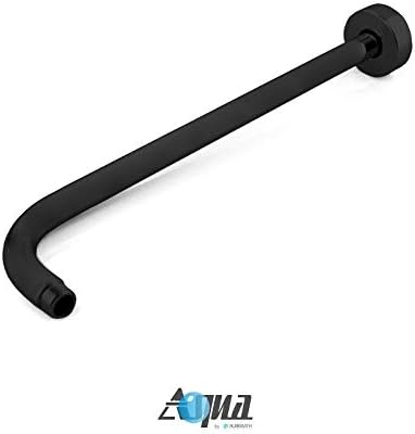 Aqua Rondo Matte Black Shower Set w/ 8' Rain Shower and Handheld
