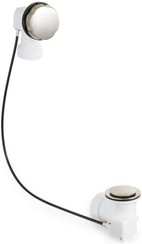 Signature Hardware 446729 PVC Cable Drain and Overflow for 17' - 22' Deep Alcove Tubs