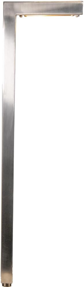 VOLT 12V Wide Modernelle Path Light (Stainless Steel) with 3W 2700K Warm White G4 LED Bulb for Low Voltage Landscape Lighting on Outdoor Pathway, Walkway, Garden, Driveway or Patio