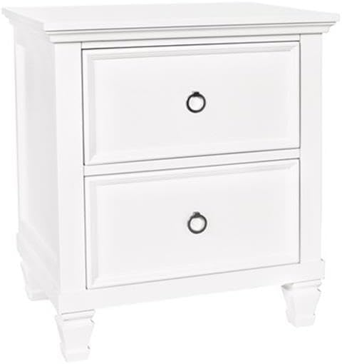 New Classic Tamarack 4-Piece Wood Queen Bedroom Set with Nightstand in White