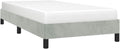 Light Gray Velvet Twin Bed Frame with Plywood and Engineered Wood, Breathable Fabric for Cool Sleep, Sturdy Build for Adult Use, Modern Design Fits Any Room Decor,