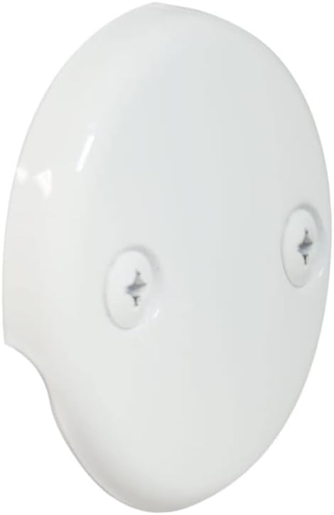 Westbrass A326-50 22-1/2' Brass Bath Waste & Overflow Assembly with Tip-Toe Drain Plug and 2-Hole Faceplate, Powder Coat White
