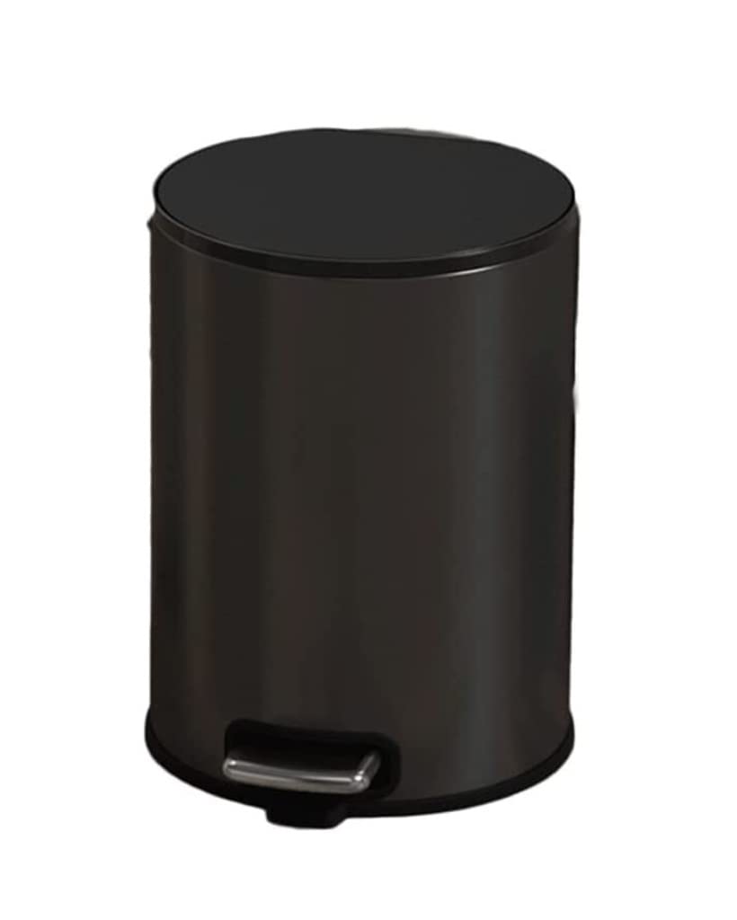 Trash Can Wastebasket Garbage， Step Trash Can with Inner Barrel Garbage Bin with Soft Close Lid, Foot Pedal Garbage Bin for Home Office Container Bins for Bathrooms(Black 9L)