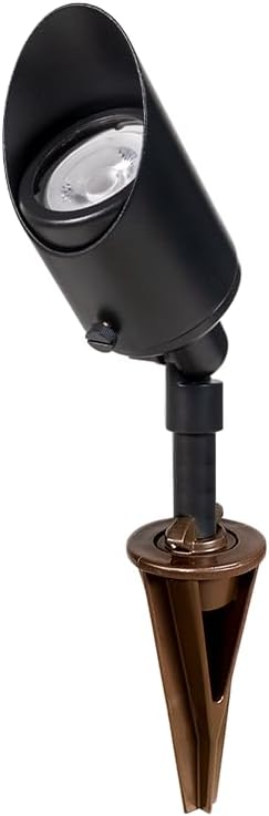 VOLT 12V Brass (Black) 6 Spotlight 3 Path Light LED Landscape Lighting Starter Kit with 150W Low Voltage Transformer
