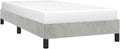 Light Grey Twin XL Bed Frame with Velvet Upholstery, Modern Minimalist Design for Contemporary Bedrooms, Durable Plywood Construction, Easy Assembly and Space Efficient
