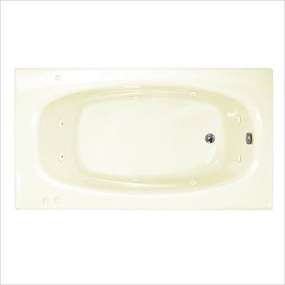 St. Kitts 36 x 66 x 23' Rectangular Whirlpool Jetted Bathtub Color/Trim / Tile Flange / Front Skirt / Drain: White / Brushed Nickel / Yes / Yes / Right