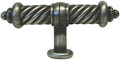 100 Pack Antique Pewter Kitchen Cabinet Hardware Flute Handle Pull Knobs 3-3/8 Inch (93mm)