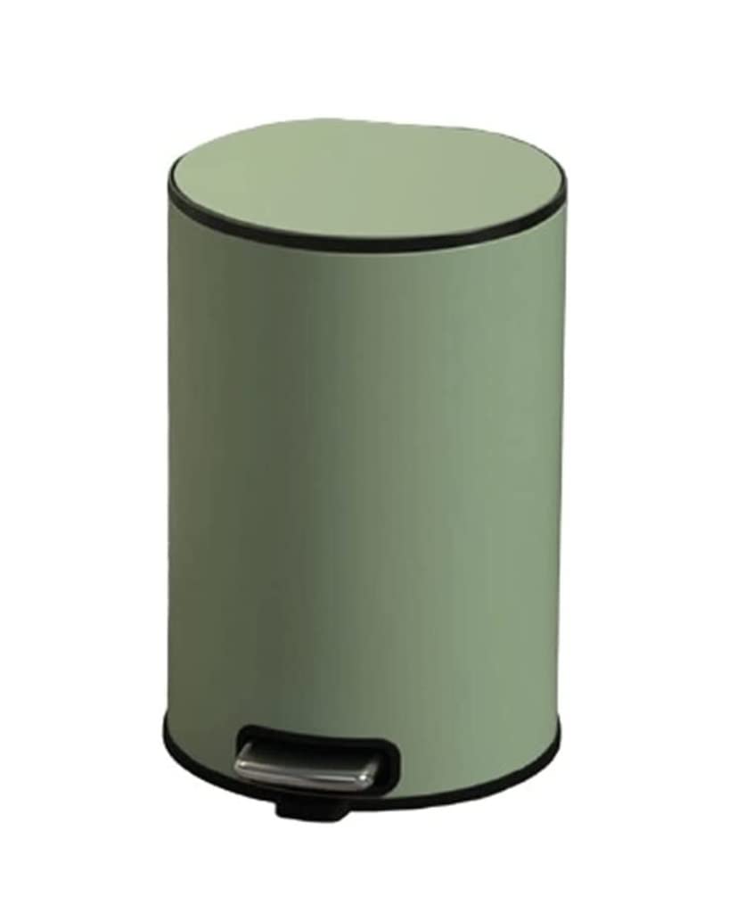 Trash Can Wastebasket Garbage， Step Trash Can with Inner Barrel Garbage Bin with Soft Close Lid, Foot Pedal Garbage Bin for Home Office Container Bins for Bathrooms(Green 9L)