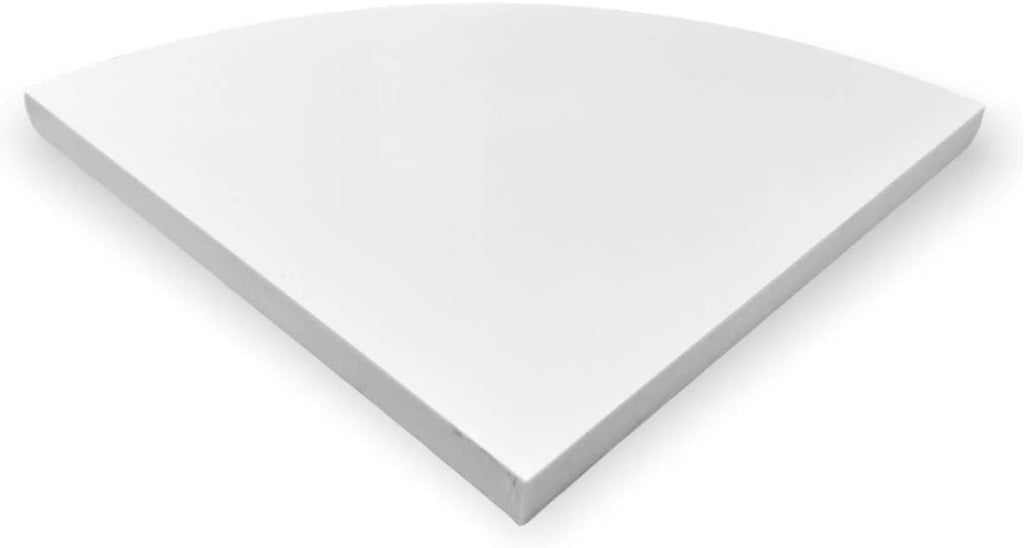 Tenedos Premium Quality Pure White Engineered Marble Bathroom Shower Corner Shelf Polished 9x9 inch - Maintenance Free, Stain Resistant (5)