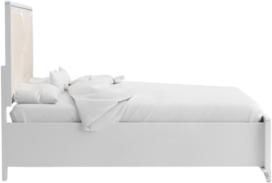 Furniture of America FOA Anaiya 5-Piece Contemporary Wood California King Bed Set in White
