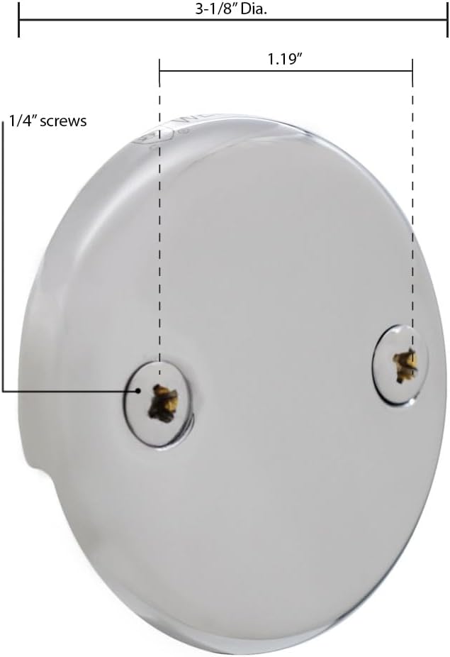 Westbrass R329-144-12 3-1/8' Two-Hole Overflow Face Plate and Screws, Oil Rubbed Bronze (144-Pack)
