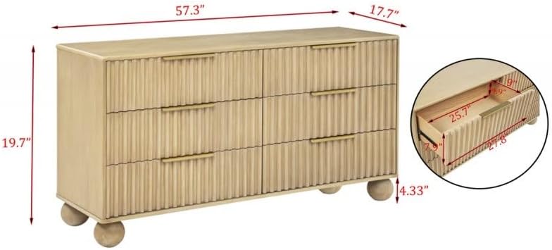 5 Piece Modern Wooden Eastern King Size Bedroom Furniture Set, Fluted Panels Design, Rounded Legs, Light Oak Wood Bedroom Set
