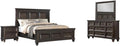 New Classic Sevilla 4-Piece Wood Queen Bedroom Set with Nightstand in Walnut