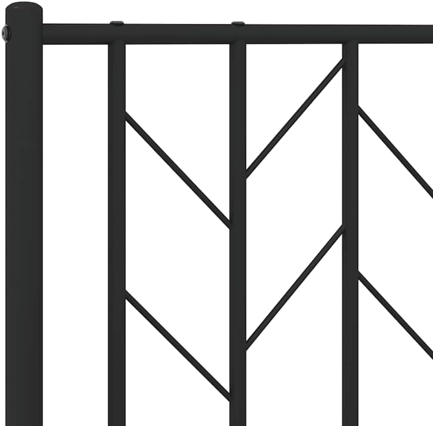 Queen Bed Frame Metal with Headboard Black 59.1'x78.7' Steel Platform Bed Frame Sturdy Bedframe with Underbed Storage Space for Bedroom Furniture