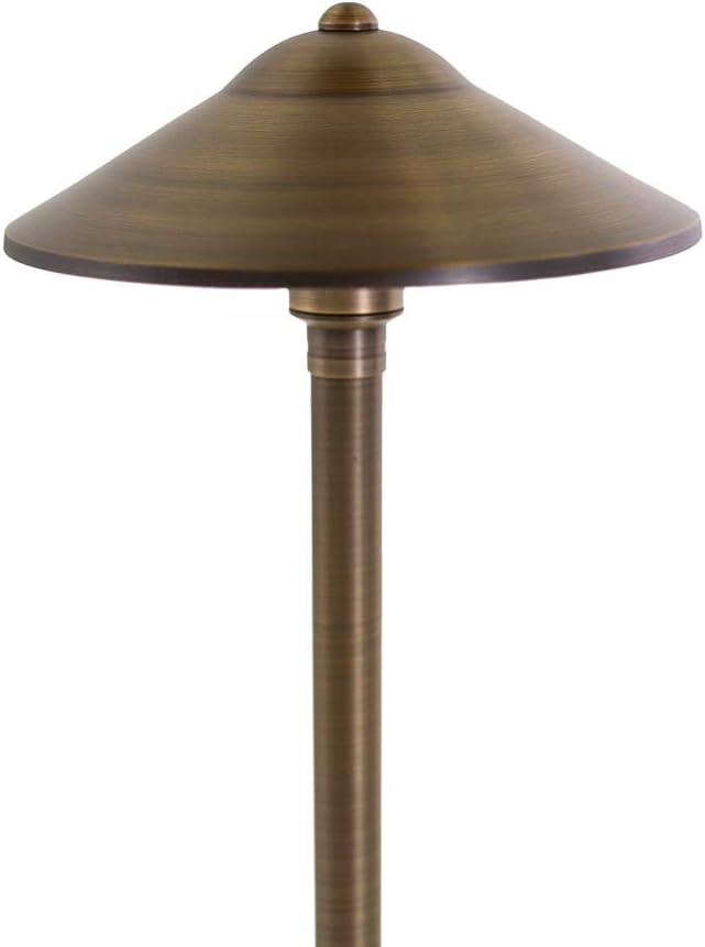 VOLT 12V Brass Max Spread LED Outdoor Path Light 4-Pack Expansion Kit (Bronze) for Low Voltage Landscape Lighting on Outdoor Pathway, Walkway, Garden, Driveway or Patio