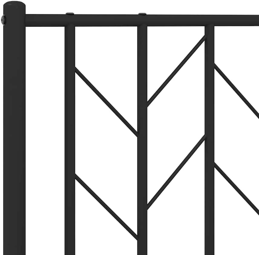 Metal Bed Frame with Headboard Black Twin Size Platform Bed Frame Sturdy Steel Construction Underbed Storage Space for Bedroom Furniture