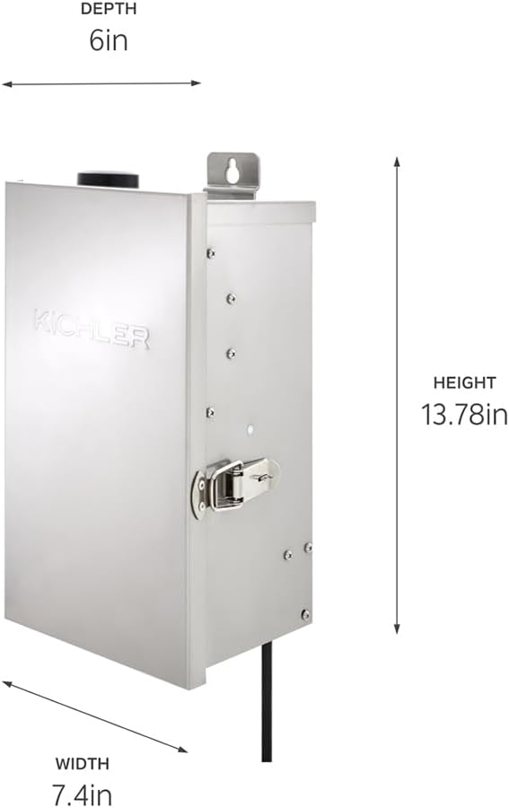 Kichler Smart Control Transformer, Low Voltage Landscape Lighting Transformer, 300 Watt Capacity, Stainless Steel, (7.4' W x 6' H x 13.78' L), 15SCT300SS