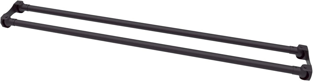 Naiture 48'' Aluminum Double Straight Shower Curtain Rod, Oil Rubbed Bronze Finish