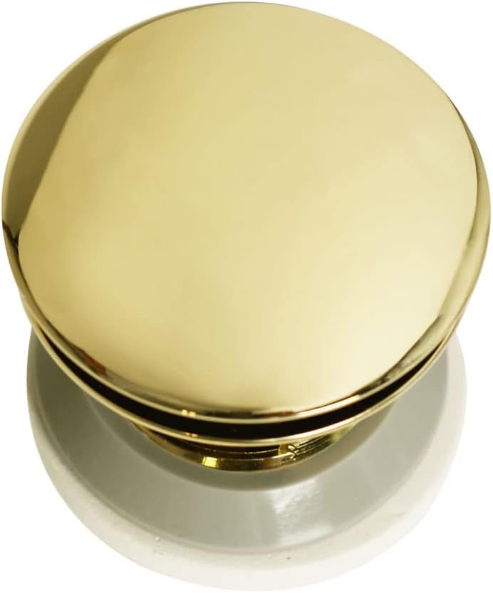 Westbrass D98LTBPA-01 Integrated Overflow Drain 1-1/2 in. NPSM Coarse Thread Tip-Toe Mechanism with PVC Adapter, Polished Brass