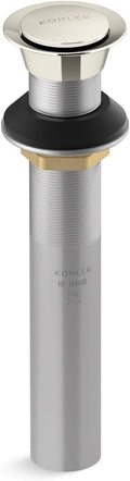 Kohler K-33151-SN Bathroom sink clicker drain without overflow, Vibrant Polished Nickel