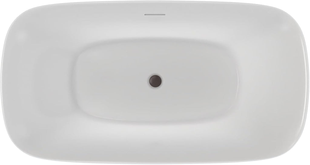 Ascend 67 in. L x 31-1/2 in. W x 23-5/8 in. H Freestanding Acrylic Bathtub, Oil Rubbed Bronze Drain