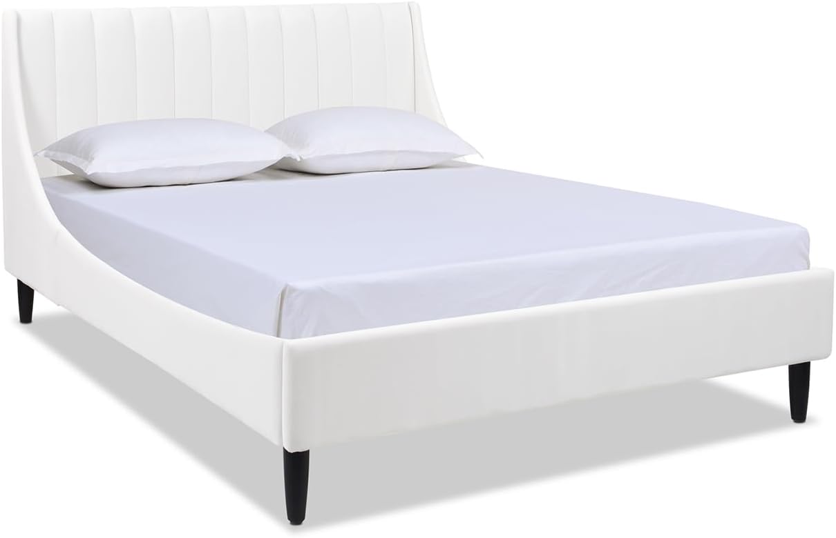 Jennifer Taylor Home Aspen Vertical Tufted Modern Headboard Platform Bed Set