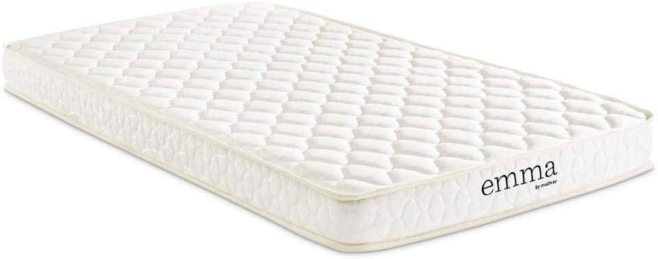 Modway Emma 6' Twin Mattress Foam Set of 2, White