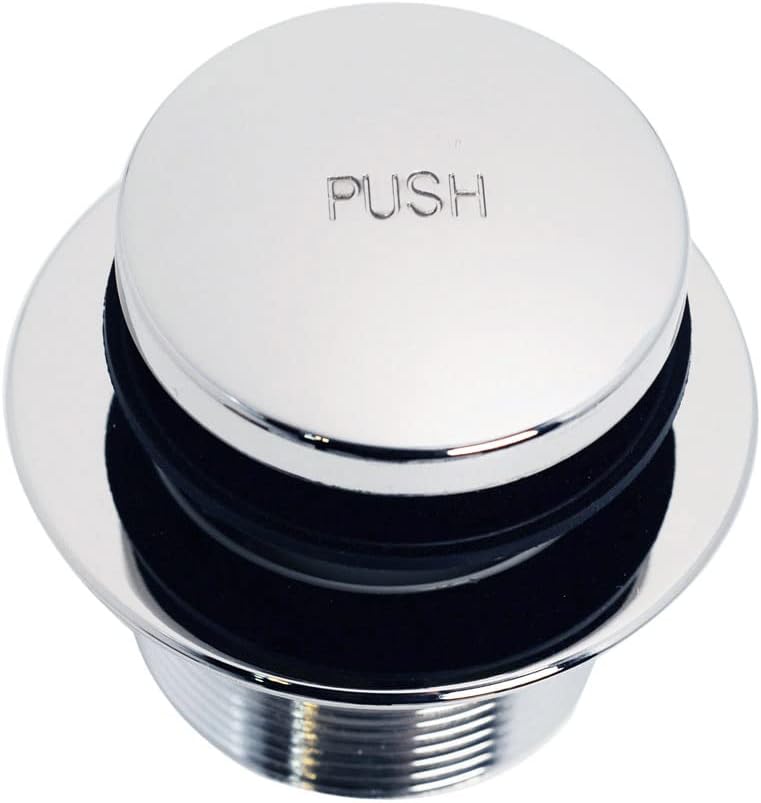 Westbrass A326-26 22-1/2' Brass Bath Waste & Overflow Assembly with Tip-Toe Drain Plug and 2-Hole Faceplate, Polished Chrome
