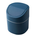 Mini Desktop Multifunctional Trash Can Home Car Storage Bucket Accessories with Lid Garbage Bin Nordic Living Room Office(Blue,D)