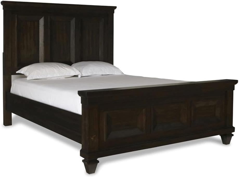 New Classic Sevilla 4-Piece Wood Queen Bedroom Set with Nightstand in Walnut