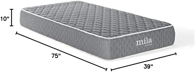Modway Mila Firm 10' Fiberglass Free Memory Foam Twin Mattress