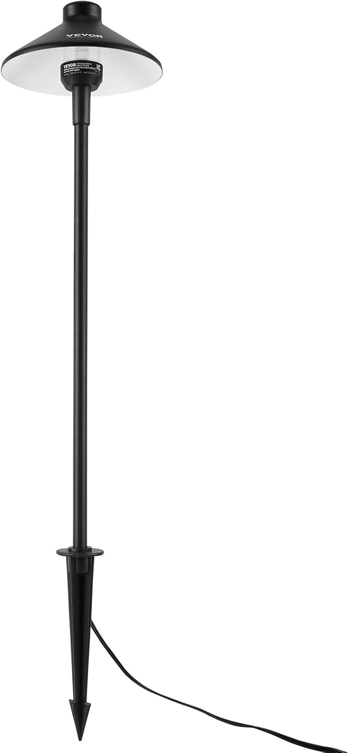 VEVOR 12 Pack Low Voltage Landscape Path Lights, 3W 210LM 12V-24VAC/DC Outdoor LED Pathway Lighting, 3000K Warm White Walkway Lights with Quick Connectors, IP66 Waterproof for Yard Garden Sidewalk