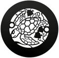 4-1/4 Inch Round Shower Drain Cover, Turtle Design (Matte Black)