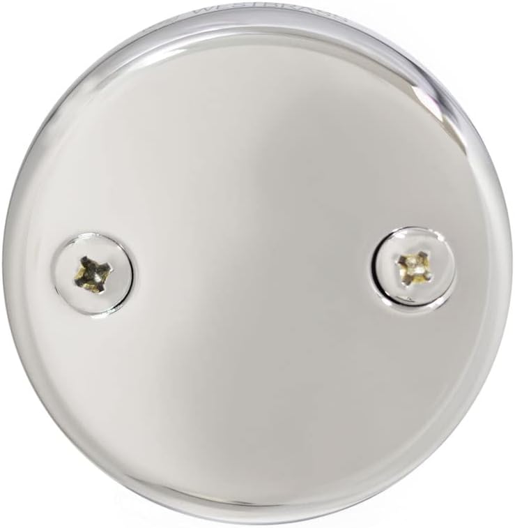 Westbrass D534-5-26 SCH. 40 ABS 1-1/2' Course Thread Plumber's Pack Tip-Toe Bathtub Drain Plug with Two-Hole Elbows, 5-Pack, Polished Chrome, 5 Count