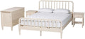 Baxton Studio Braith Farmhouse Ivory Spindle Wood King Size 4-Piece Bedroom Set
