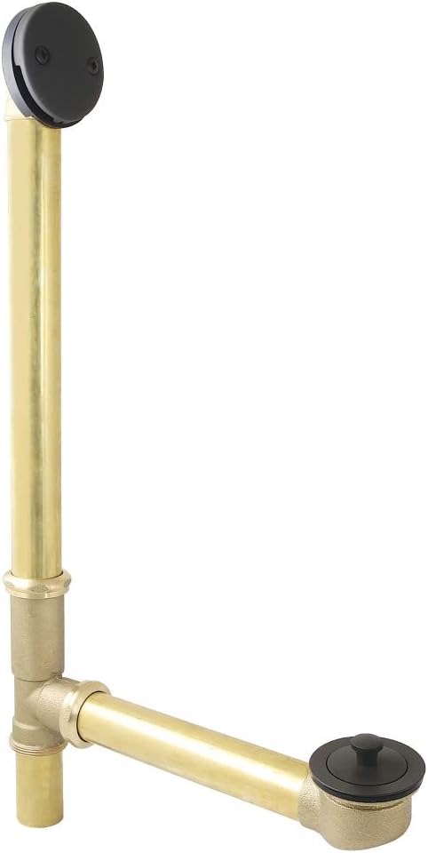 Kingston Brass DLL3165 21-Inch Lift and Lock Tub Waste and Overflow, 20 Gauge, Oil Rubbed Bronze