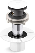 Kohler 25863-0 K-25863-0 SnapFlo Toe-Tap Bath Drain, White