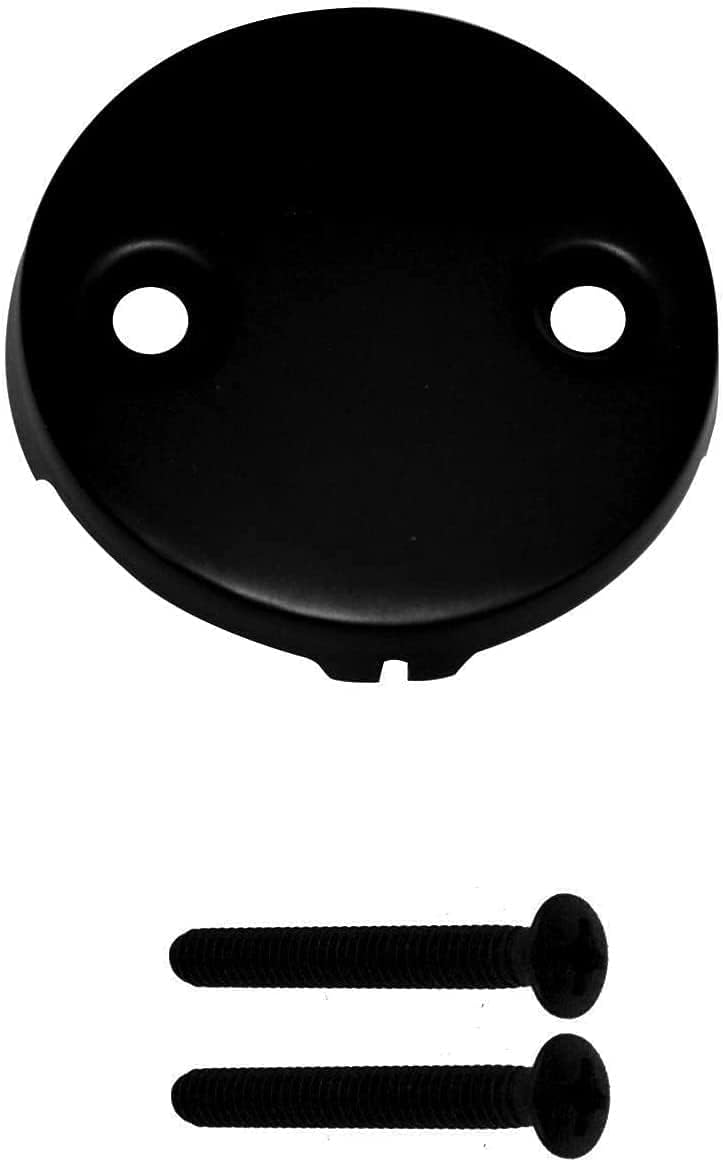 Westbrass D4942-4-62 1-1/2' x 12' Bath Waste & Overflow Assembly with Two-Hole Faceplate Cover and Twist & Close Drain Plug - Sch. 40 PVC, Matte Black (4-Pack)