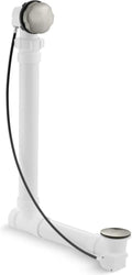 Kohler Clearflo Cable Bath Drain with PVC Pipe, Vibrant Brushed Nickel