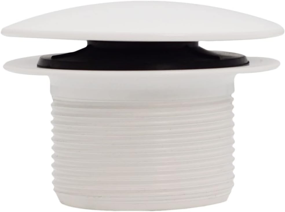 Westbrass D398R-50-50 1-1/2' NPSM Coarse Thread Mushroom Tip-Toe Bathtub Drain Stopper, Powder Coat White (50-Pack)