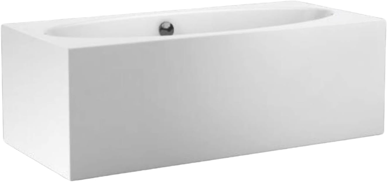 Carver Tubs - Aphrodite 67'- Modern Freestanding Bathtub With Heated Jetted Air Massage - Rectangle Shape Oval Feature Spacious Acrylic Fiberglass Tub With Chrome Drain - 67'L x 31.5'W x 23'H