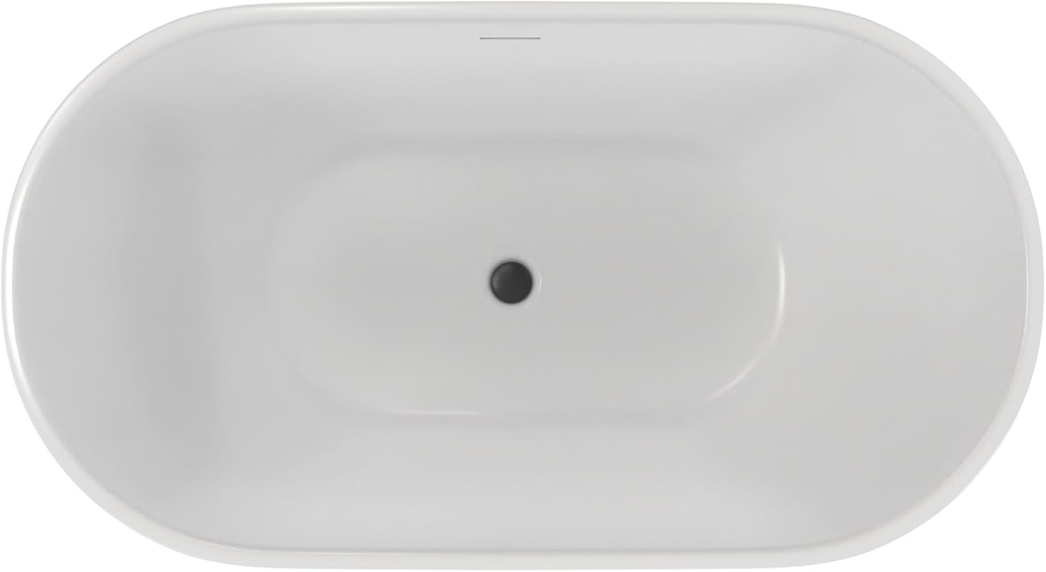 Alliance Pro 59 in. L x 31-1/2 in. W x 23-5/8 in. H Freestanding Acrylic Bathtub, Matte Black Drain