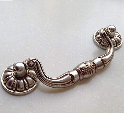 antique dirstress silver shaky furniture handle antique silver drawer pull knob kitchen cabinet dresser cupboard pulls 96mm